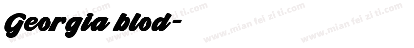 Georgia blod字体转换